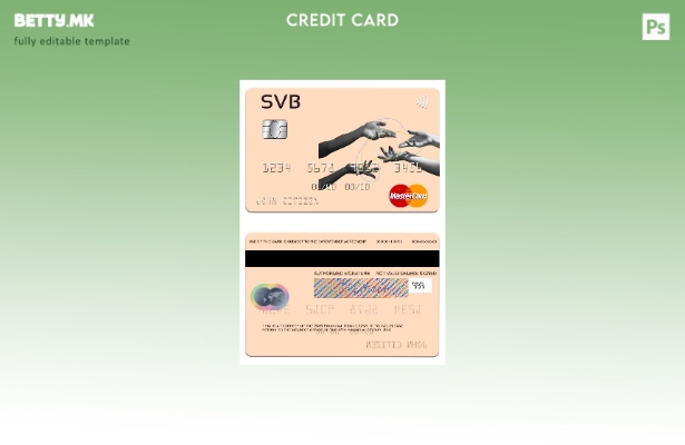 Модерен стил шаблон за мастер картички на USA SVB Financial Group